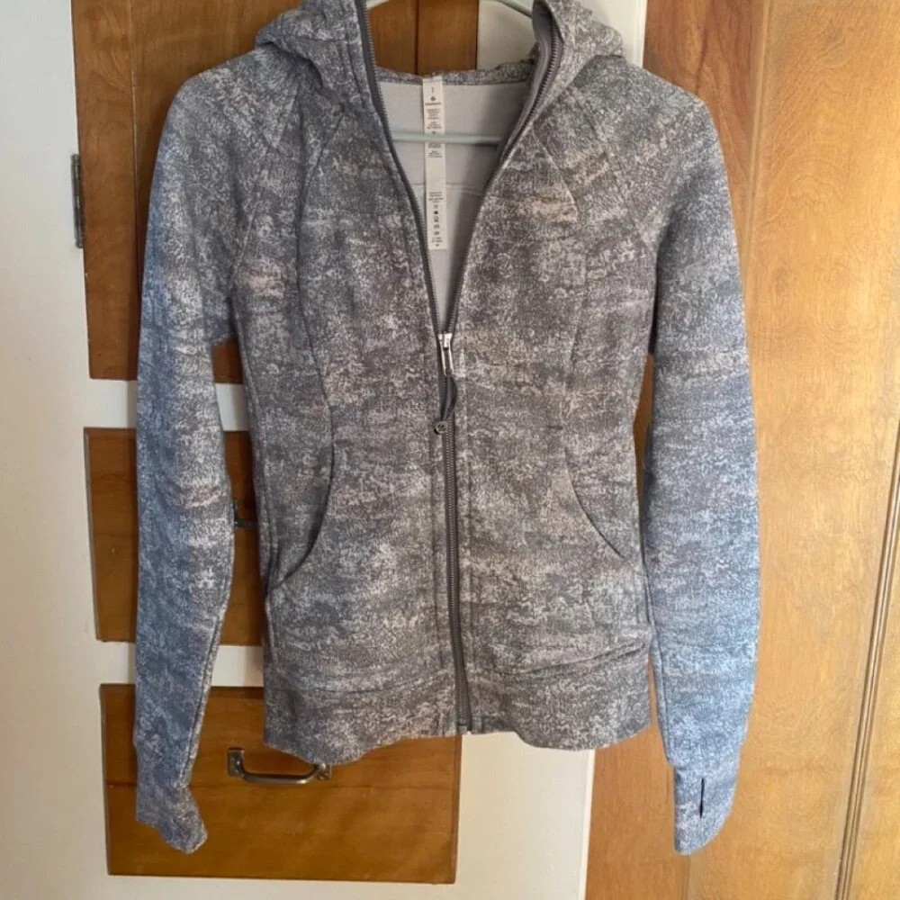 Lululemon Grey Zipper Hooded Sweatshirt - Picture 1 of 3